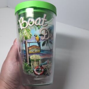 16 Oz Tervis Margaritaville Tropical Themed Tumbler with Lime Green Lid